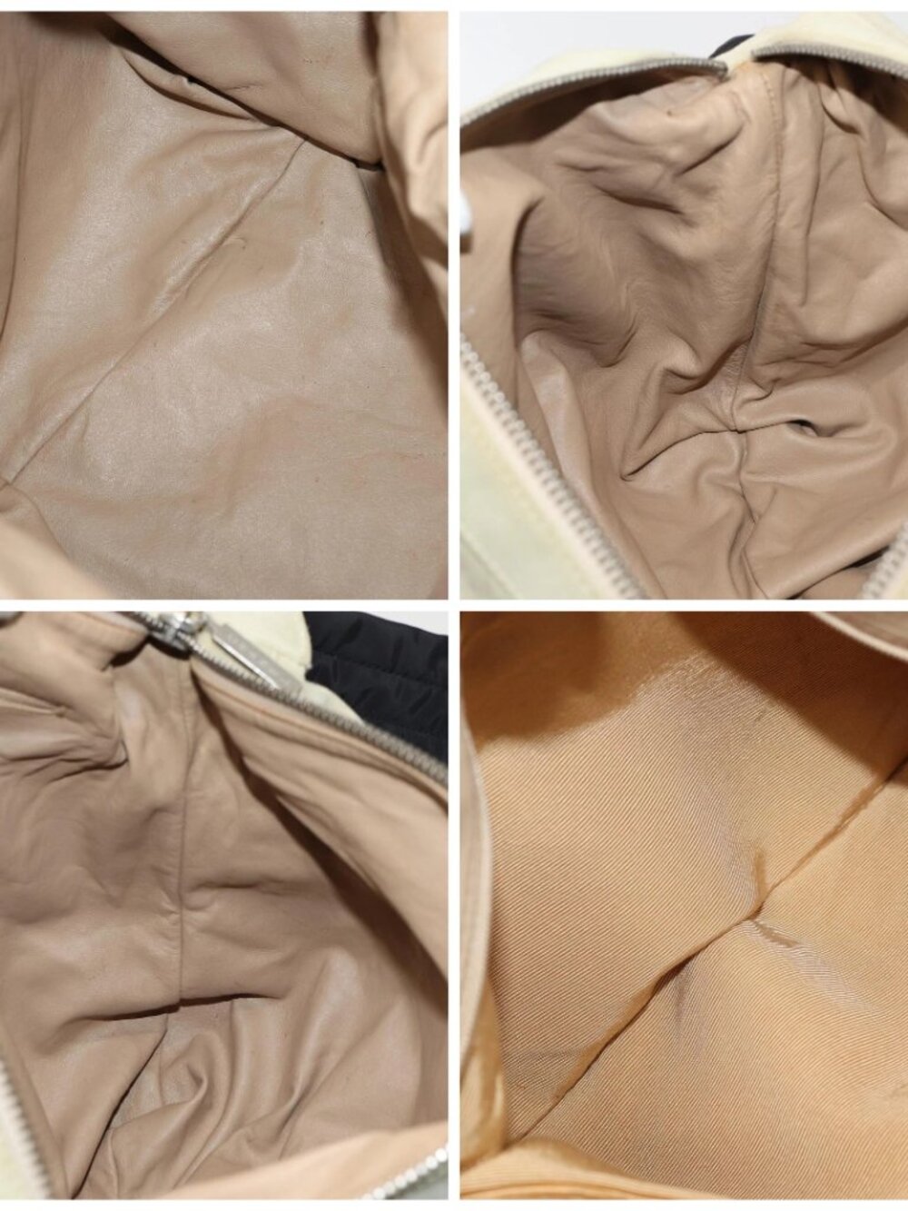 CHANEL Matelasse Shoulder Bag Suede nylon Beige Black Silver CC - Picture 15 of 16